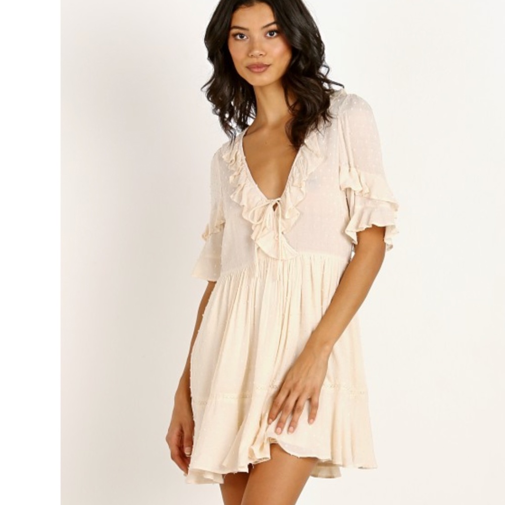 AUGUSTE THE LABEL Frida Mini Dress in Off White